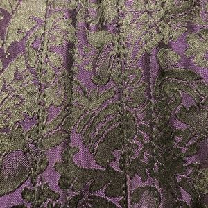 Victorian New (Not Worn) Purple Black Patterned Corset; Sz 24 customizable fit